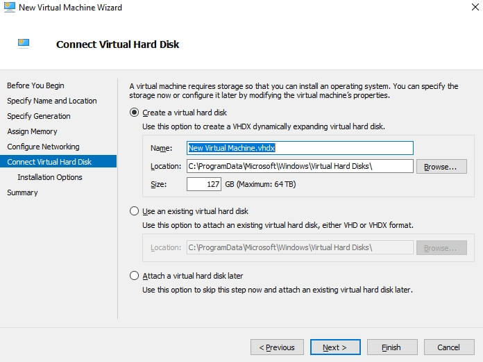 Create Virtual Disk