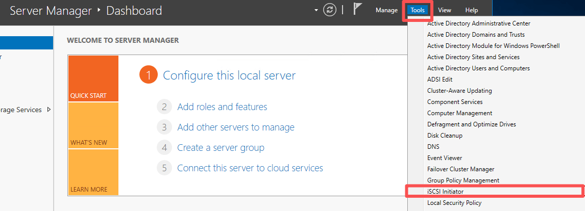 iscsi initiator iscsi initiator