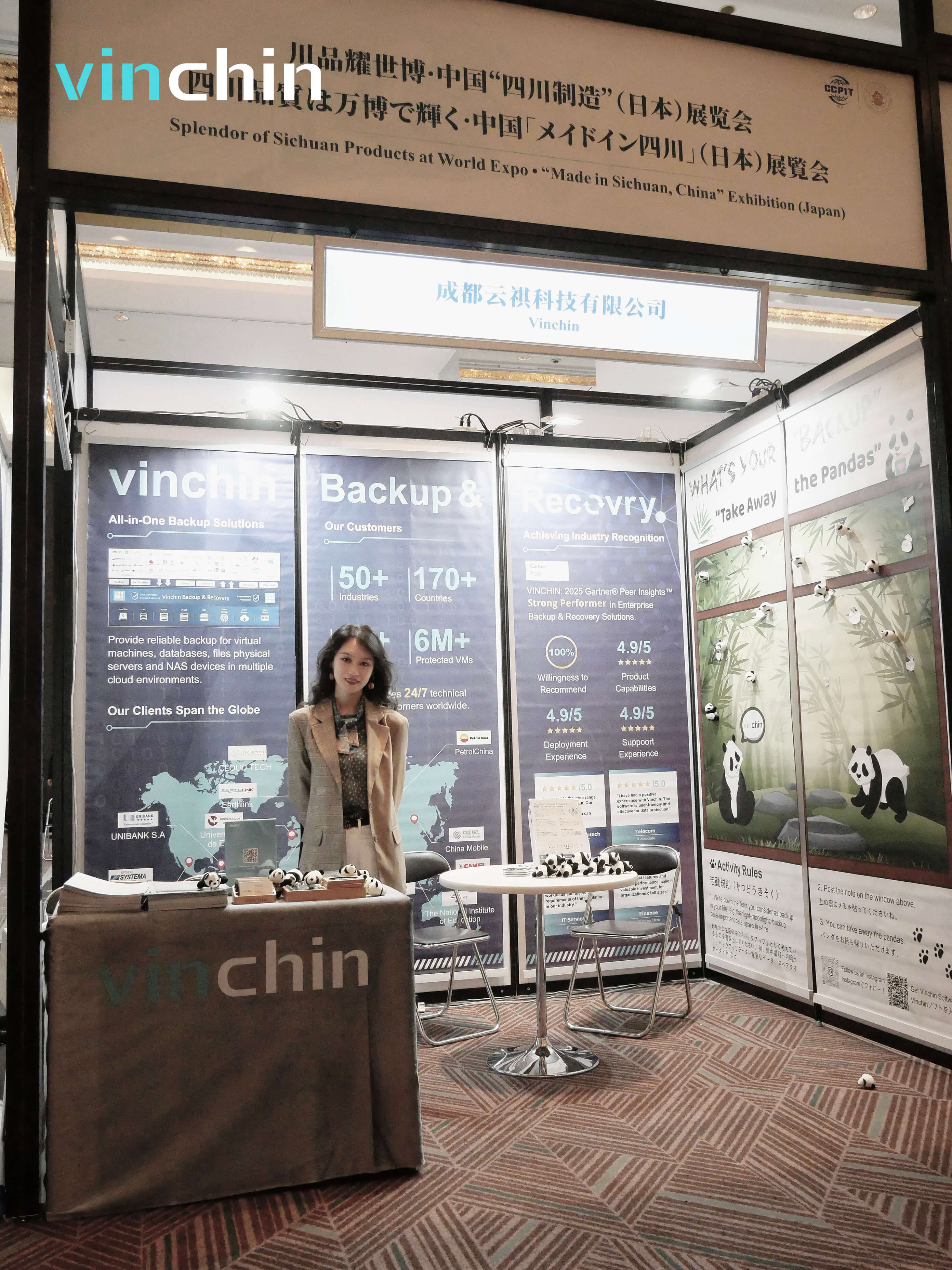 vinchin, backup, recovery, expo osaka, japan, data protection ,cypersecurity, exchange, cloud, tech