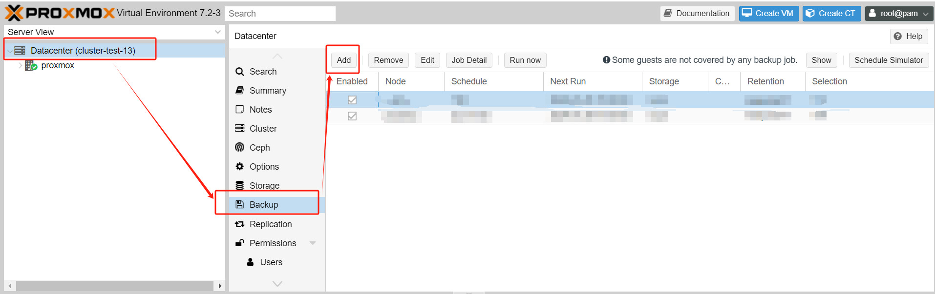 Proxmox auto backup