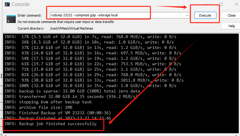 Realizar una copia de seguridad de Proxmox VM con el comando WinSCP-3