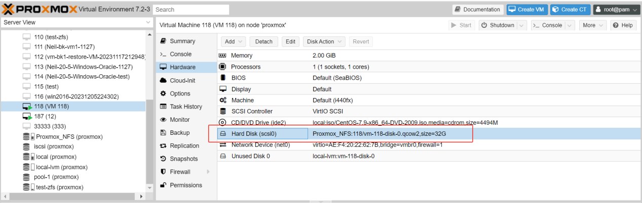 Proxmox move disk to another storage