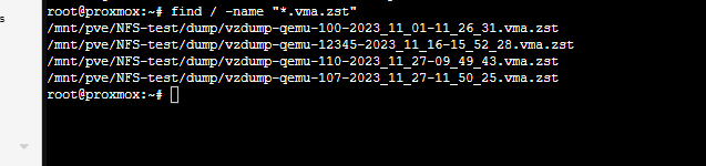 Restaurez la sauvegarde Proxmox.