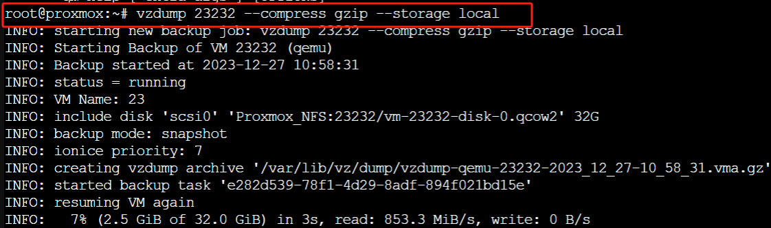 Proxmox VM backup using Shell command-5