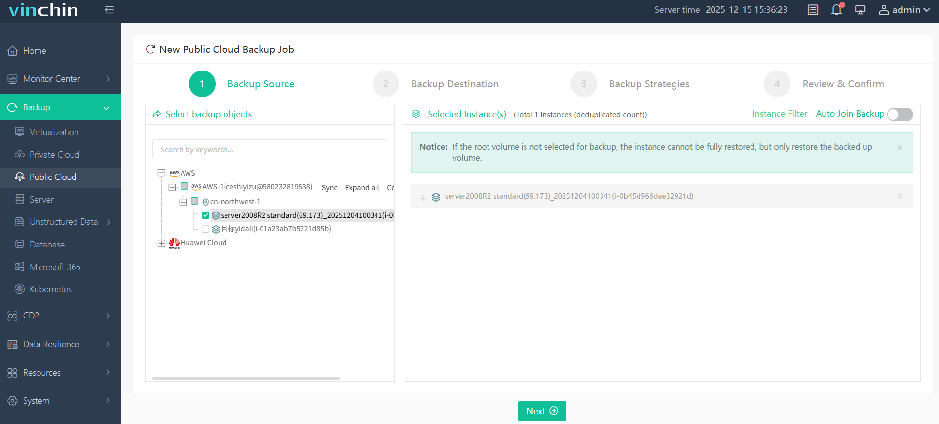 Backup de instância EC2