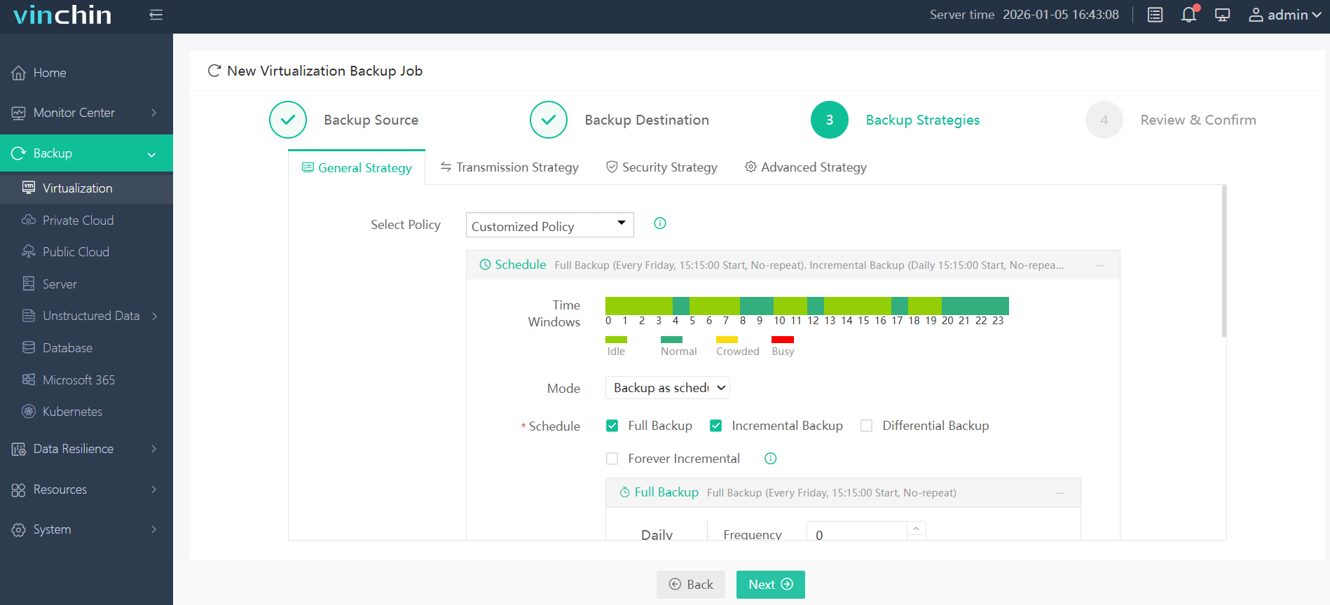 Configure your preferred backup strategy