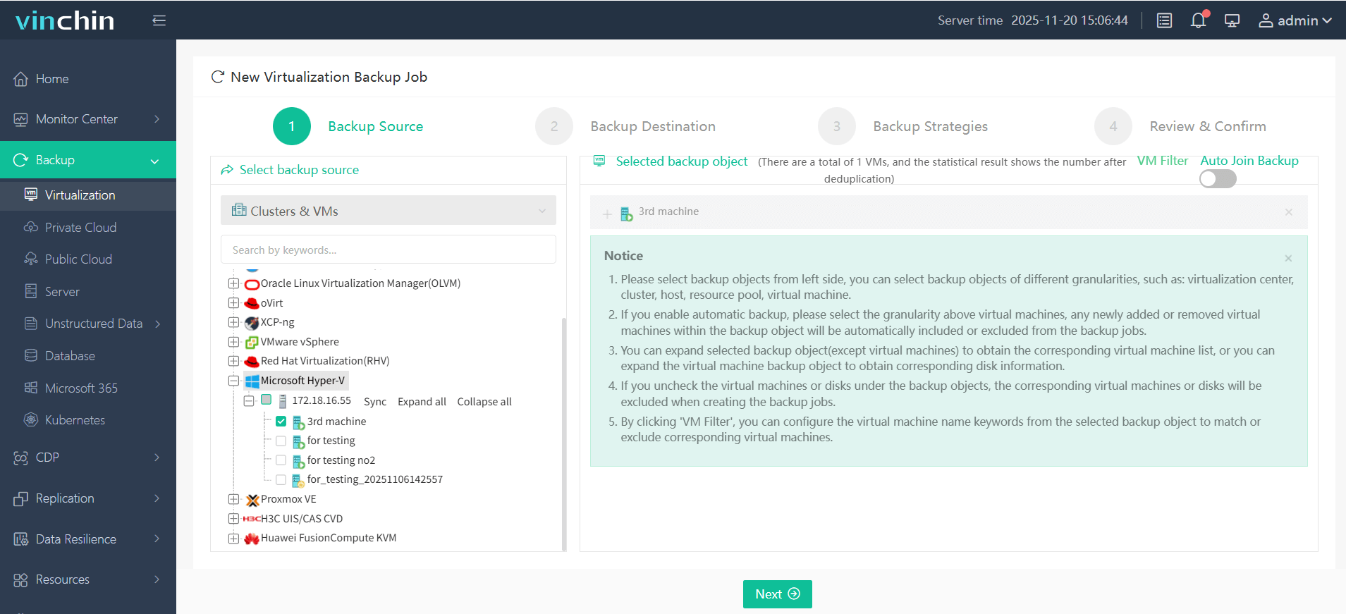 Backup Hyper‑V Virtual Machine Backup Hyper‑V Virtual Machine