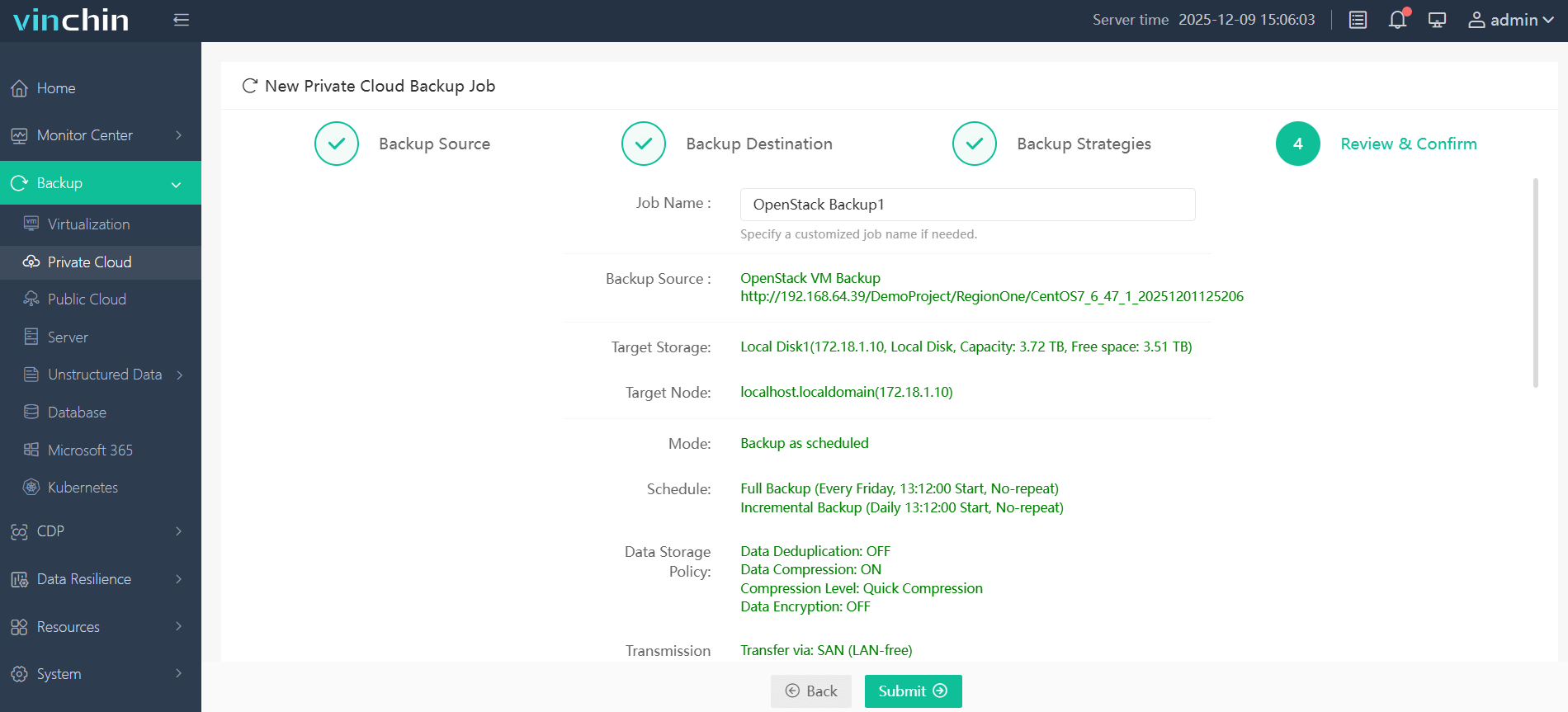 Submit the job Submit the job
