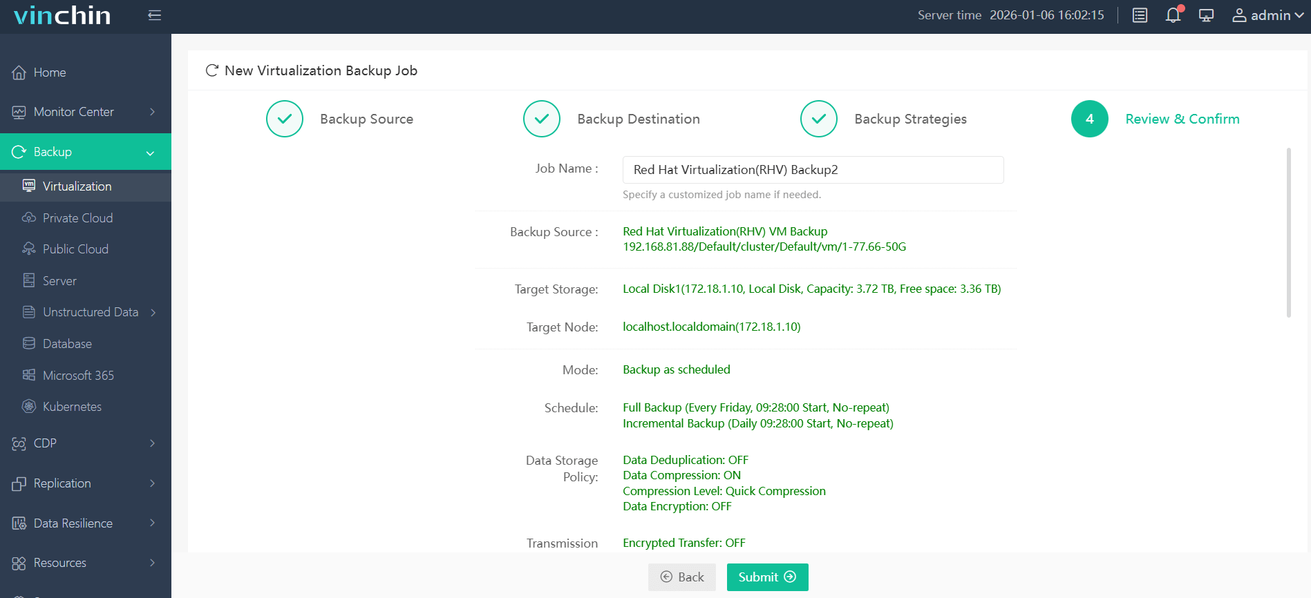 Submit the job Submit the job