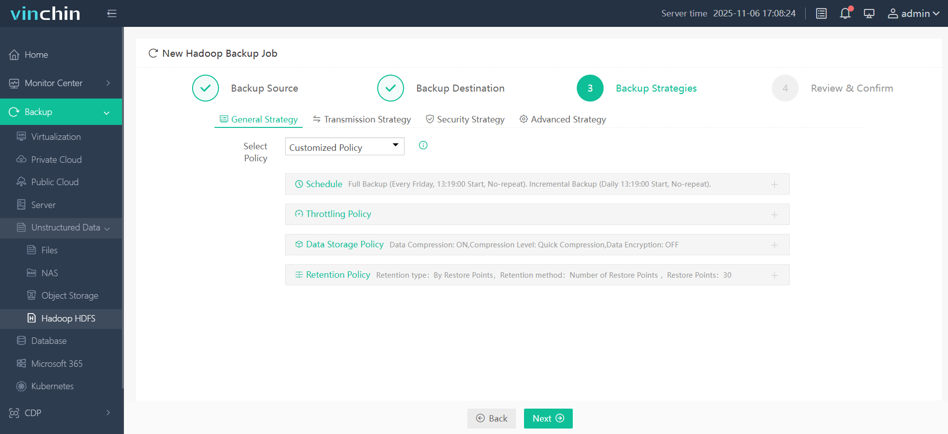 Define backup strategies tailored for your needs