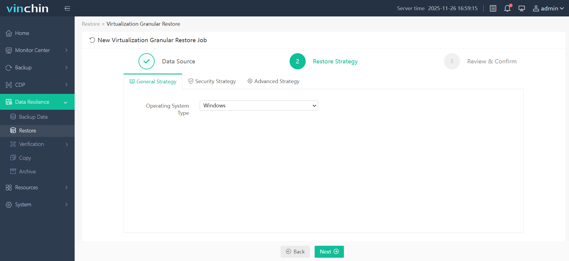 Granular restore Hyper-V VM with Vinchin