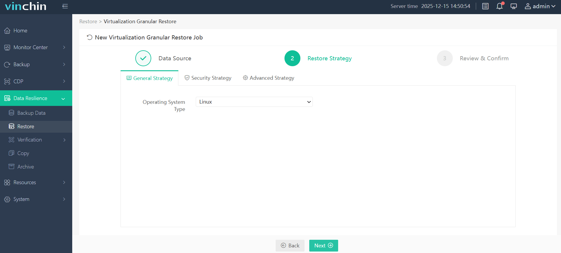 Restauration au niveau du fichier VMware