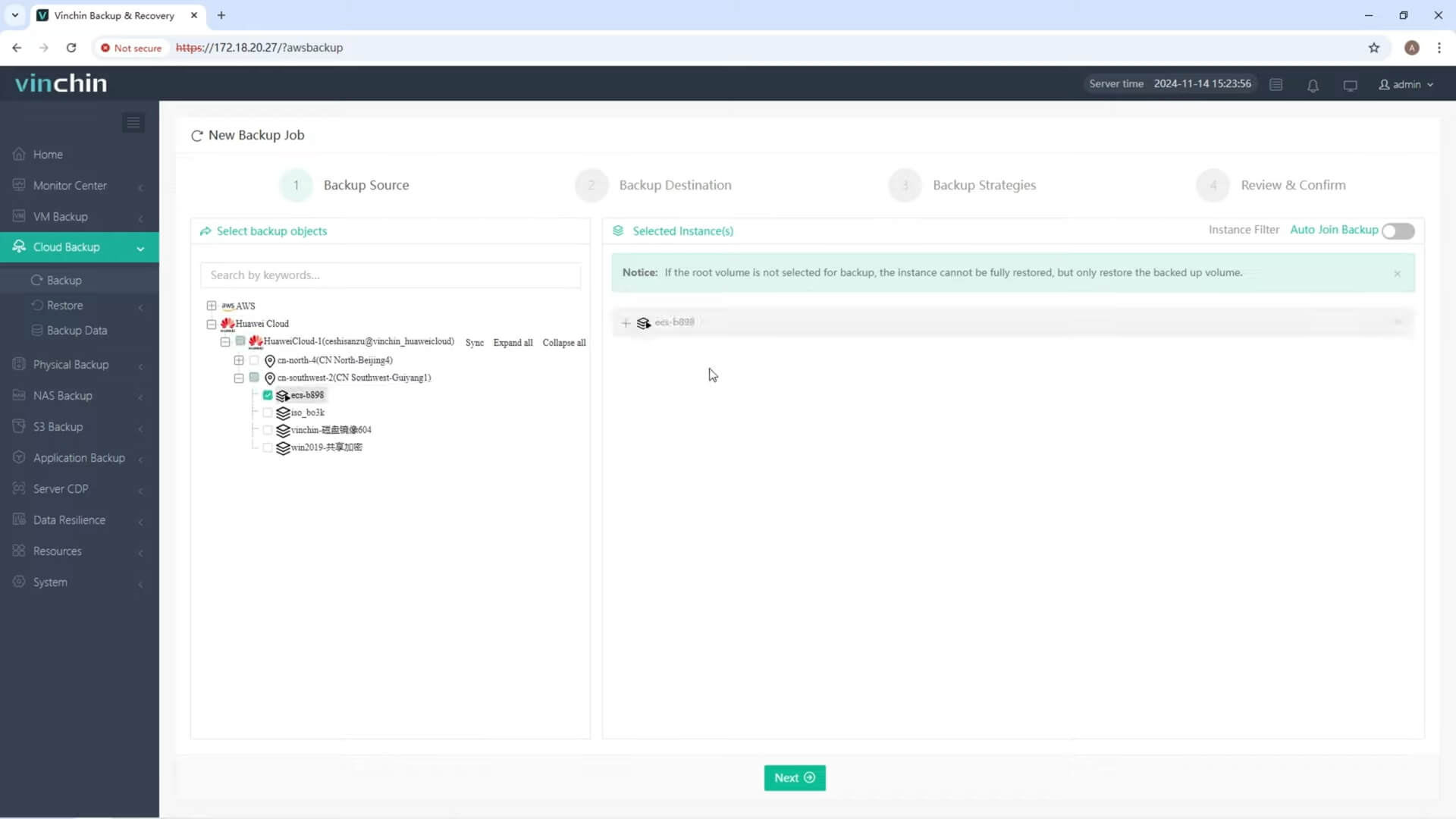 Select Huawei ECS Instance