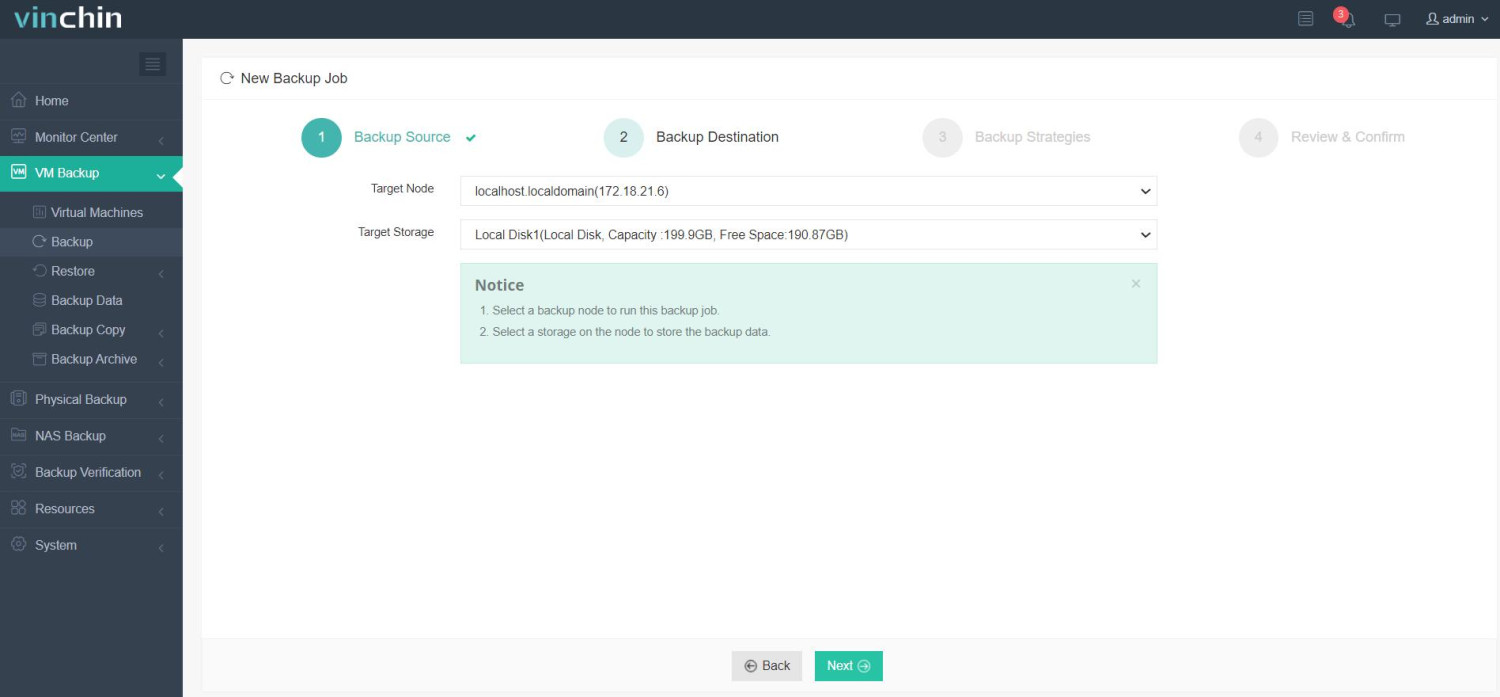  backup Proxmox VMs with Vinchin-2