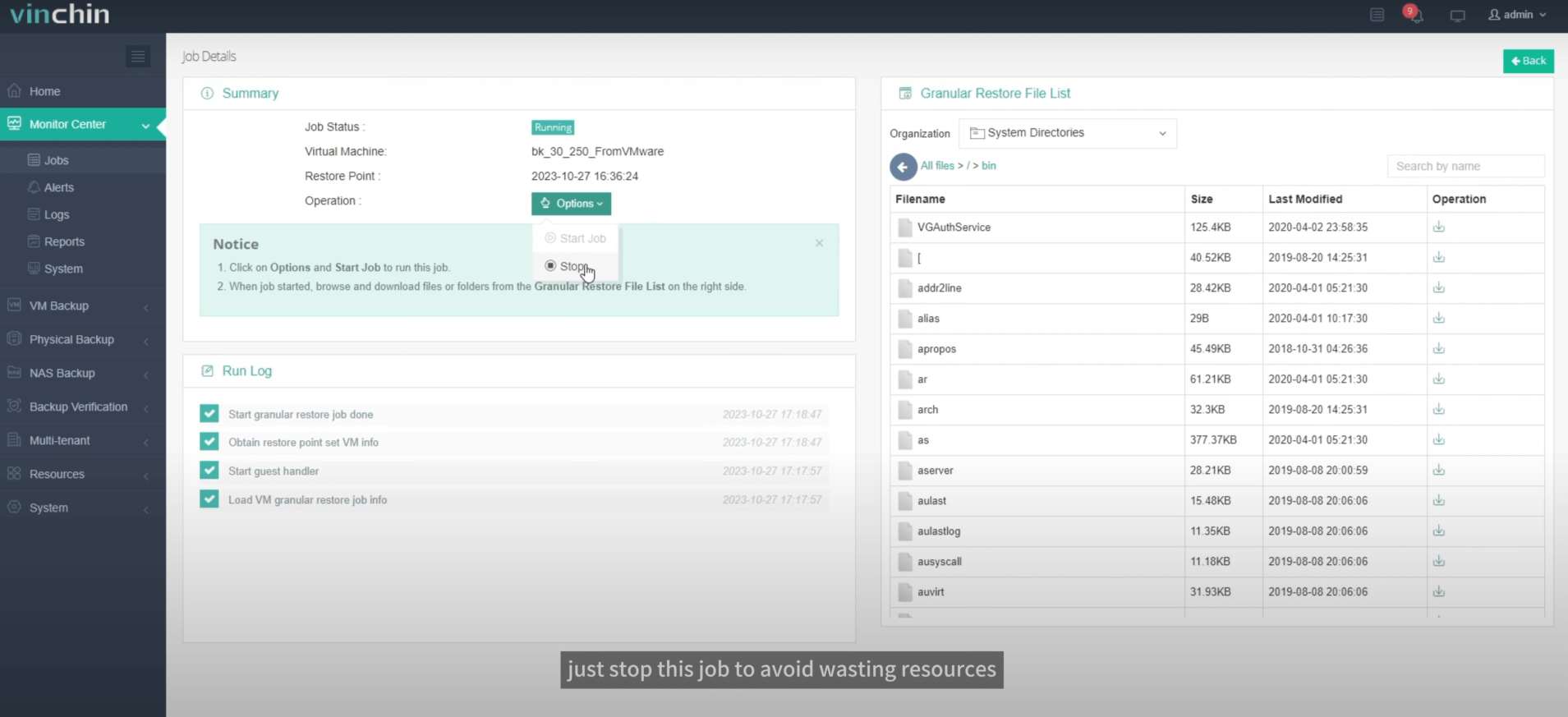 granular restore zstack vm 4