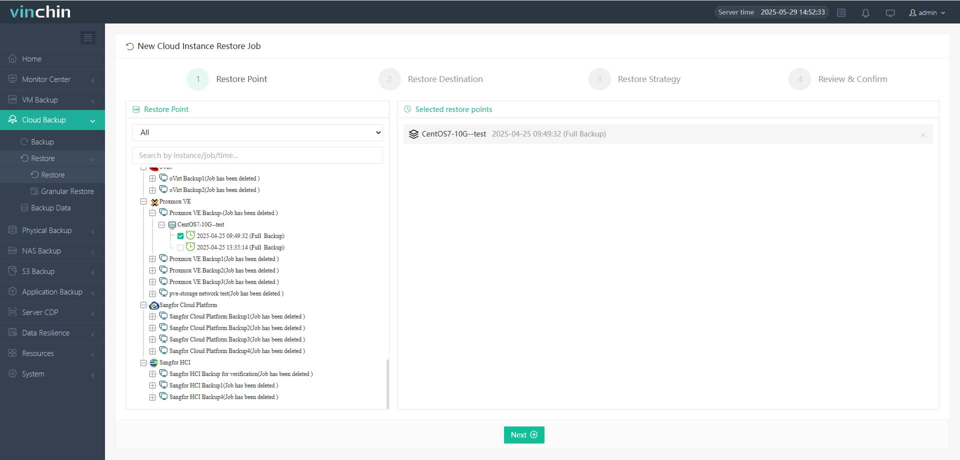 Select Proxmox VM