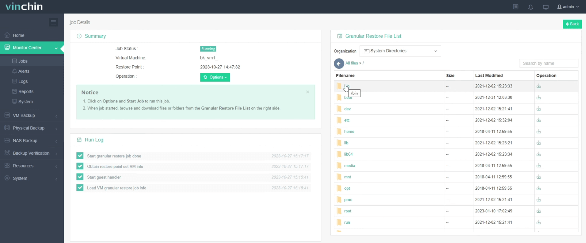 OLVM granular restore