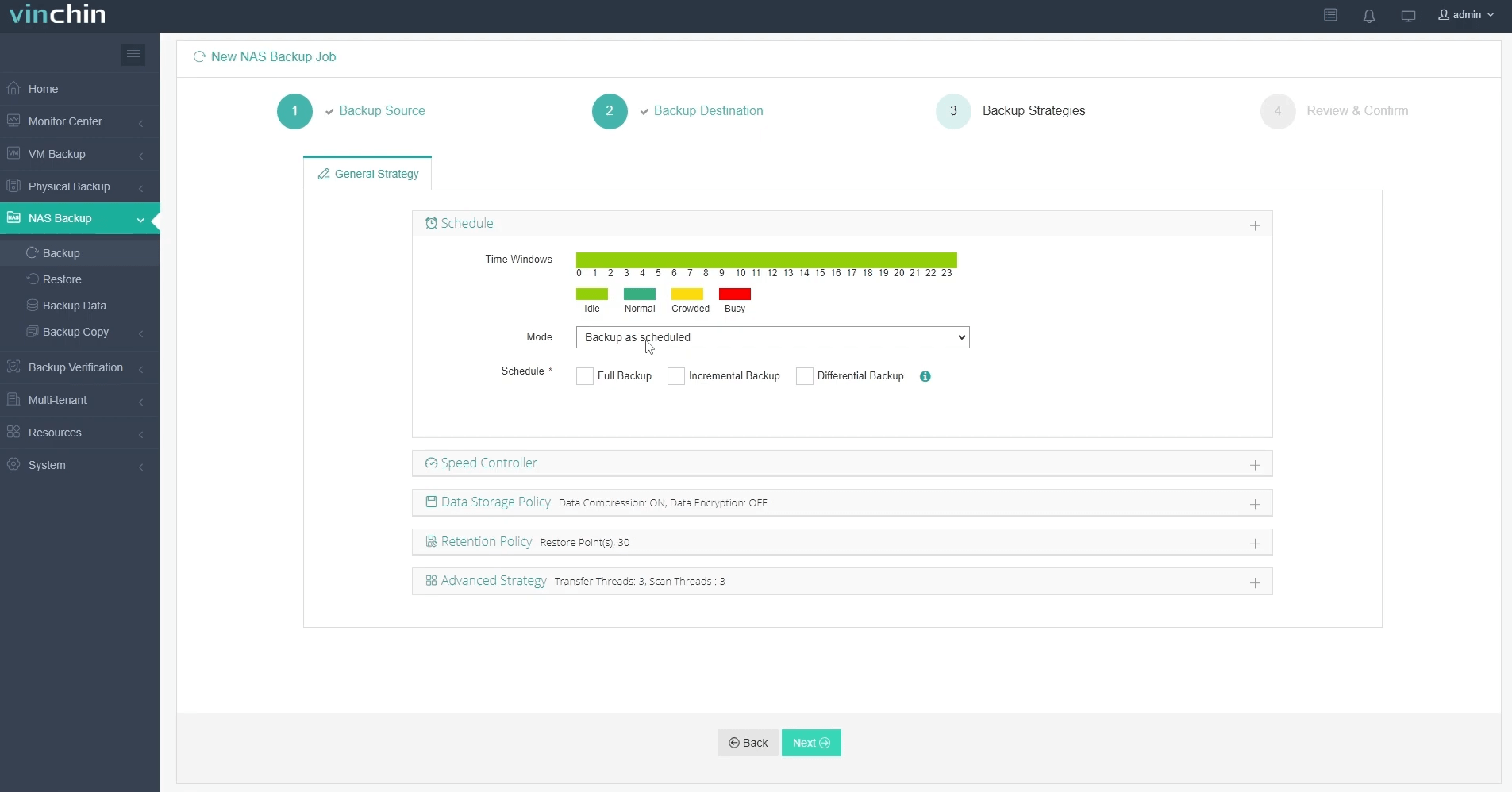 synology incrementa backup