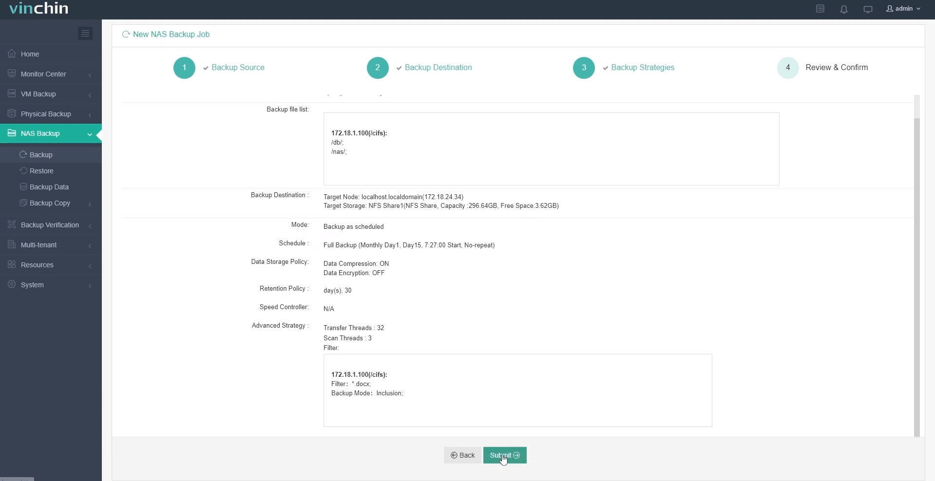 synology incrementa backup