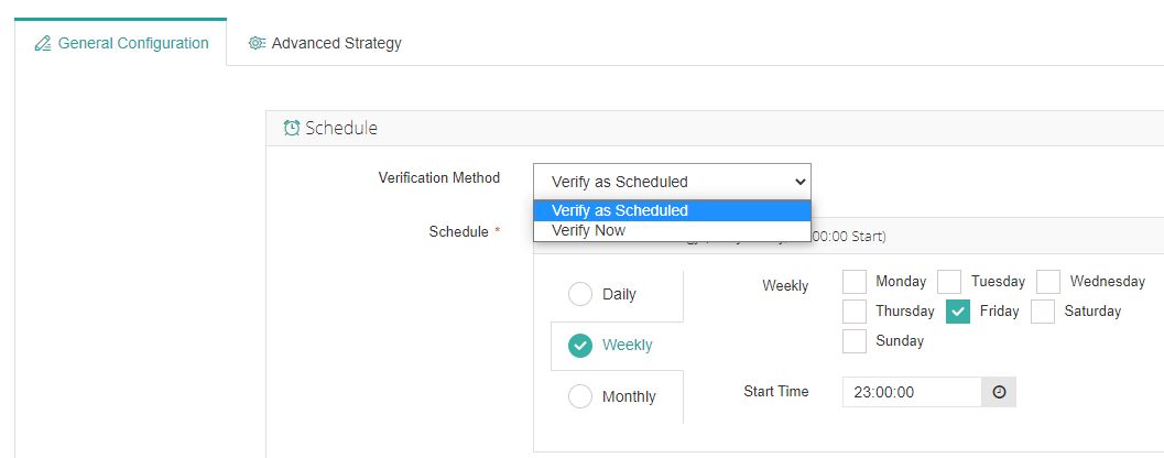 Verify as Scheduled