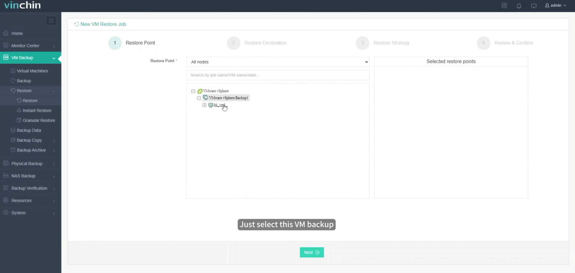 How to Migrate VM from VMware to ZStack in Vinchin Backup & Recovery ...