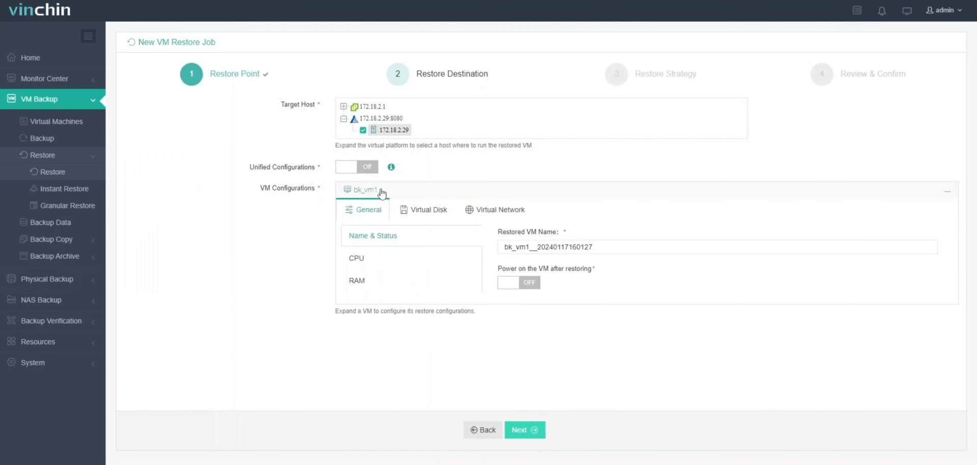 How to Migrate VM from VMware to ZStack in Vinchin Backup & Recovery ...