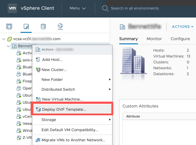 deploy ovf template deploy ovf template