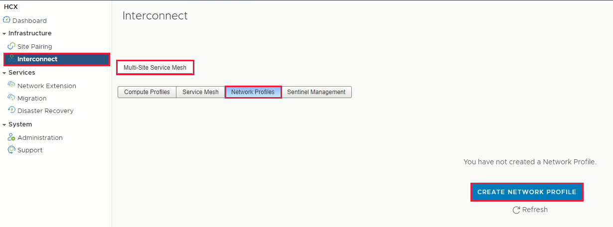 create network profile create network profile