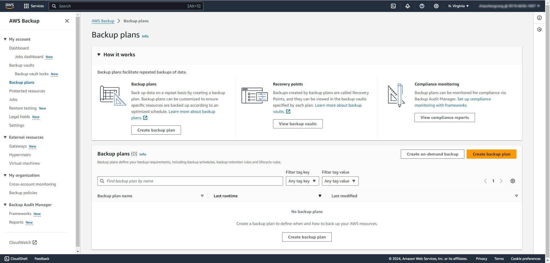 Create Backup Plan in AWS Backup