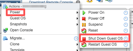shut down guest os