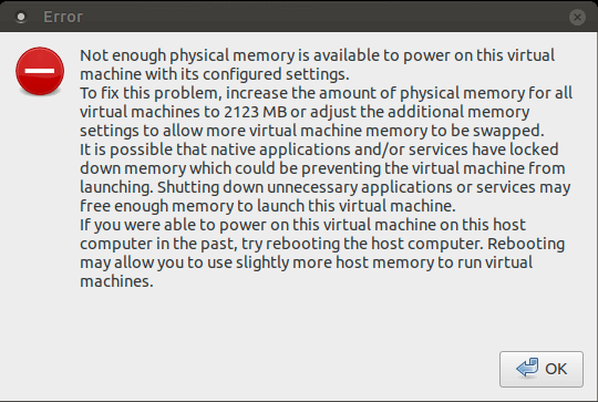 vmware-not-enough-physical-memory