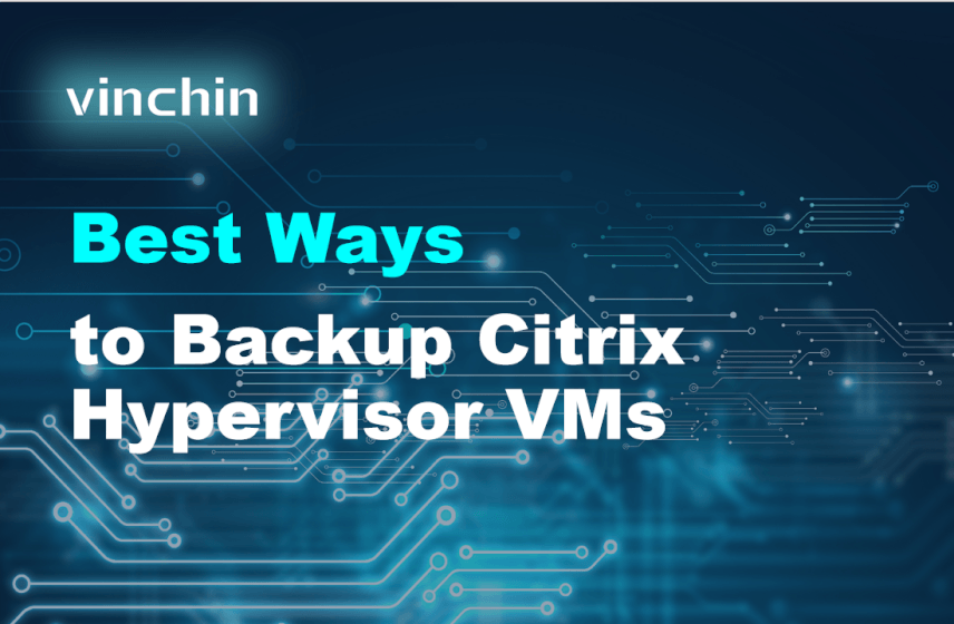 Best Ways to Backup Citrix Hypervisor VMs | Vinchin Backup