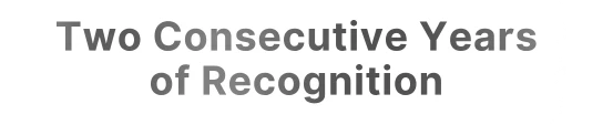 Two Consecutive Years of Recognition