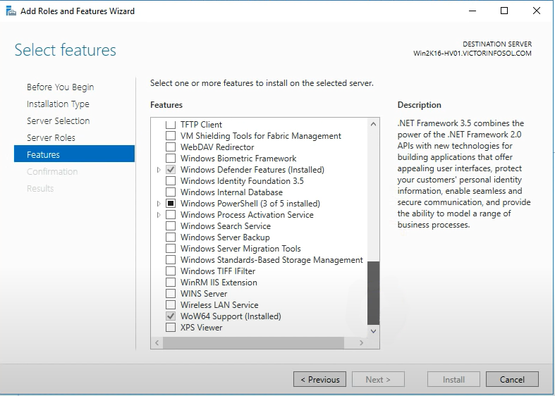 Install Windows ServerBackup