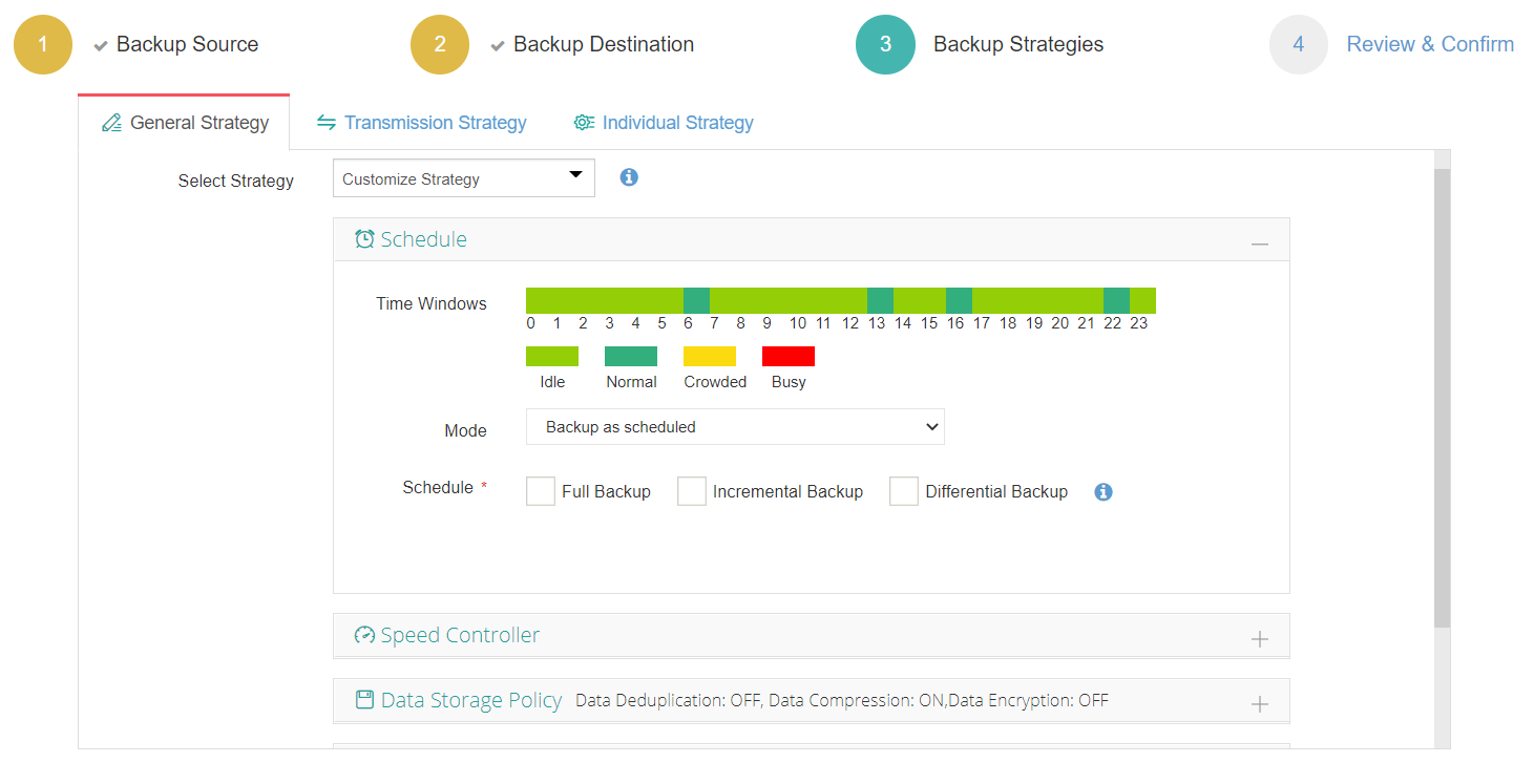 Select backup strategies