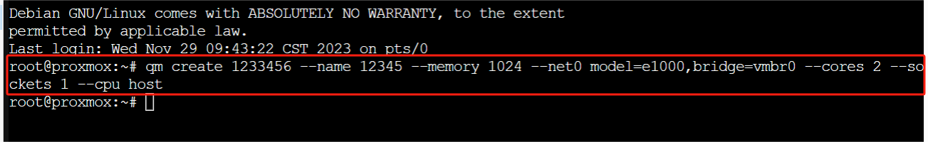  create a Proxmox virtual machine