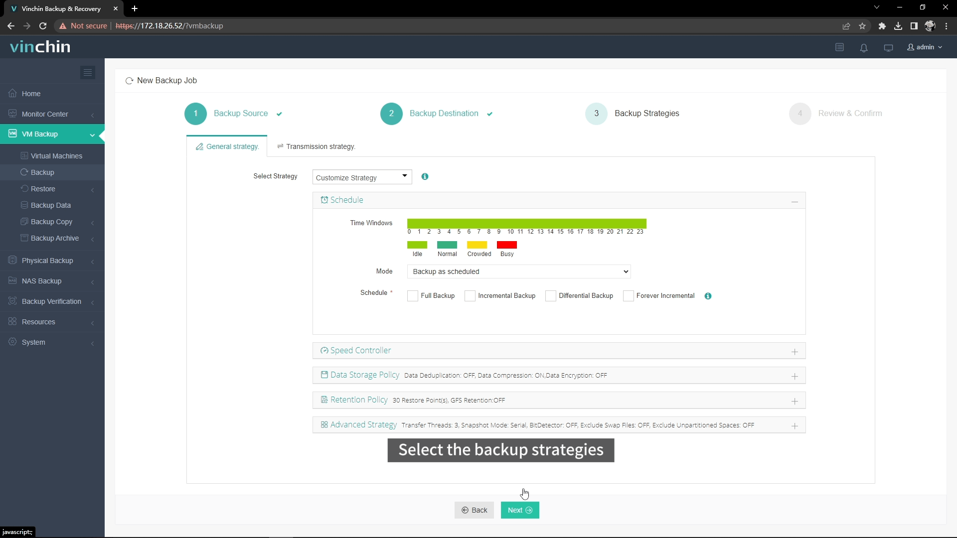 Vinchin backup and restore Hyper-V