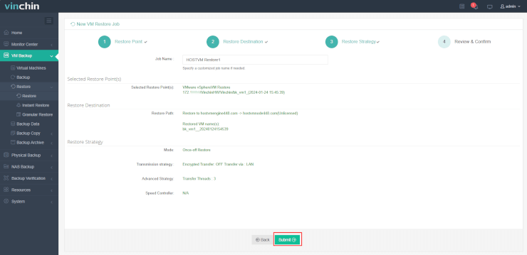 с vmware на hostvm 4